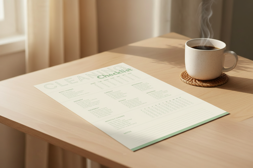 Printable Cleaning Checklist Lifestyle with Product